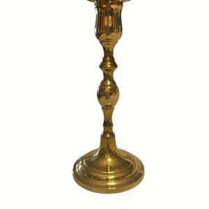 Vintage Baldwin 7.5” High Candle Holder  Polished Brass Candlestick